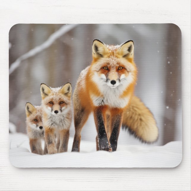 Mousepad Fox Animal Family Despertando Natureza (Frente)