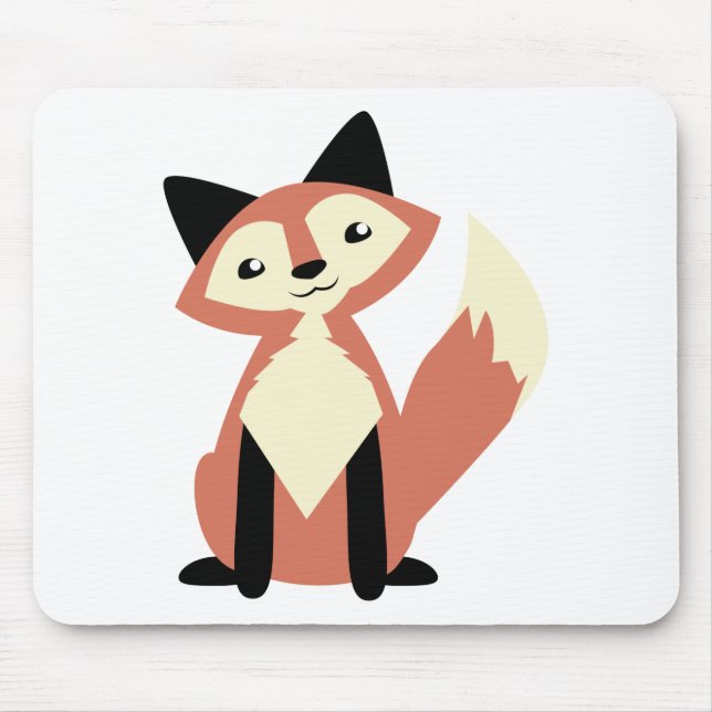 Mousepad Fox bonito da Cabeça-inclinação (Frente)