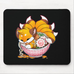 Mousepad Fox Ramen Japonês Noodles Cute Kawaii Anime G