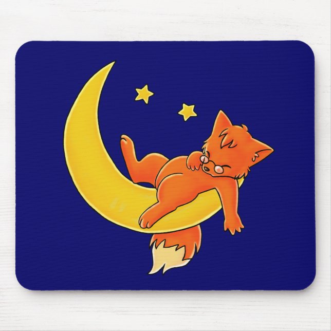 Mousepad Fox sonolento da lua (Frente)
