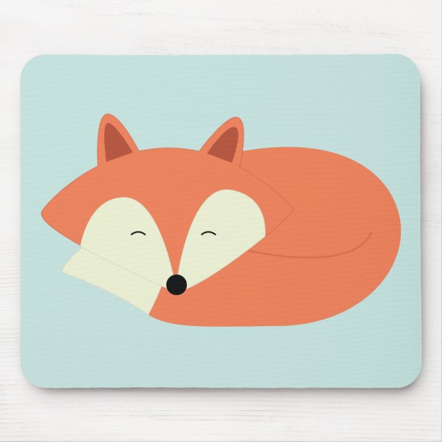 Mousepad Fox vermelho sonolento (Frente)