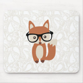 Mousepad Fox w/Glasses do bebê do hipster