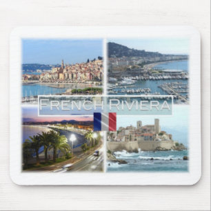Mousepad FR França - Riviera francesa - Cô te d'Azur -