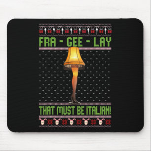 Mousepad Fra-gee-lay Engraçado Natal Frágil Natal Italiano