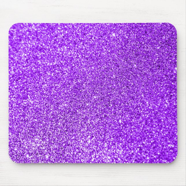 Mousepad Fraca de Bokeh Faux Violet Purple Glitter (Frente)