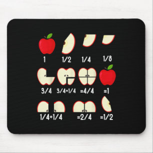 Mousepad Fração de Maçã Matemática Professores Voltam às Au