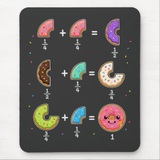 Mousepad Frações de Donut Humor de Aprendizado de Matemátic