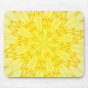 Mousepad Fractal amarelo da flor