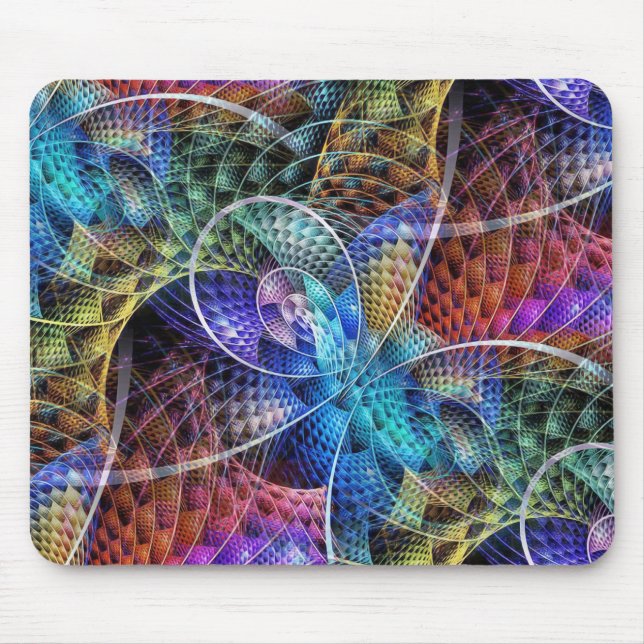 Mousepad Fractal de apófise abstrato X (Frente)