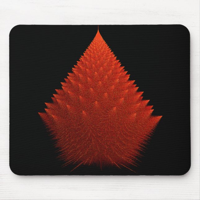 Mousepad Fractal De "Árvore" Vermelha Espimentada Com Spike (Frente)