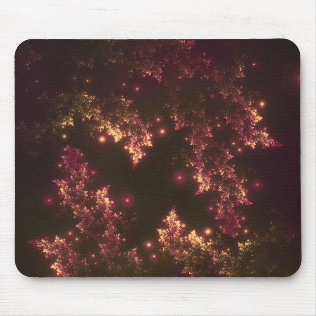 Mousepad Fractal Deixa Brilho Vermelho (Frente)
