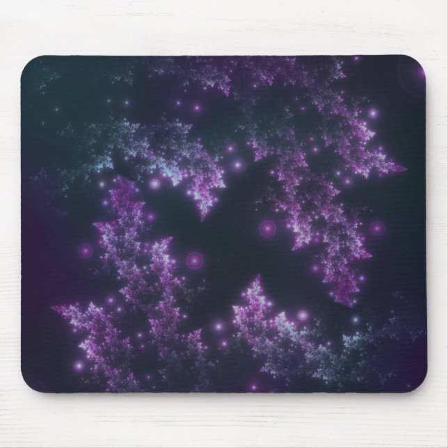 Mousepad Fractal Deixa Brilho Violeta (Frente)