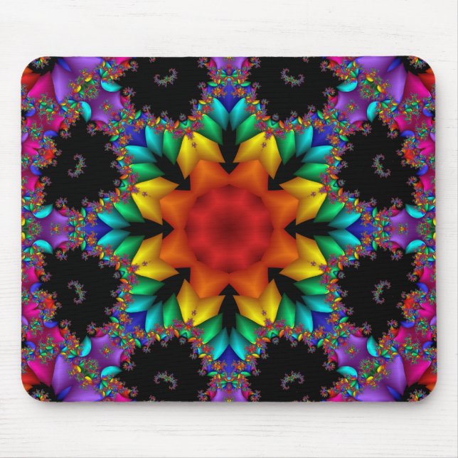 Mousepad Fractal floral (Frente)
