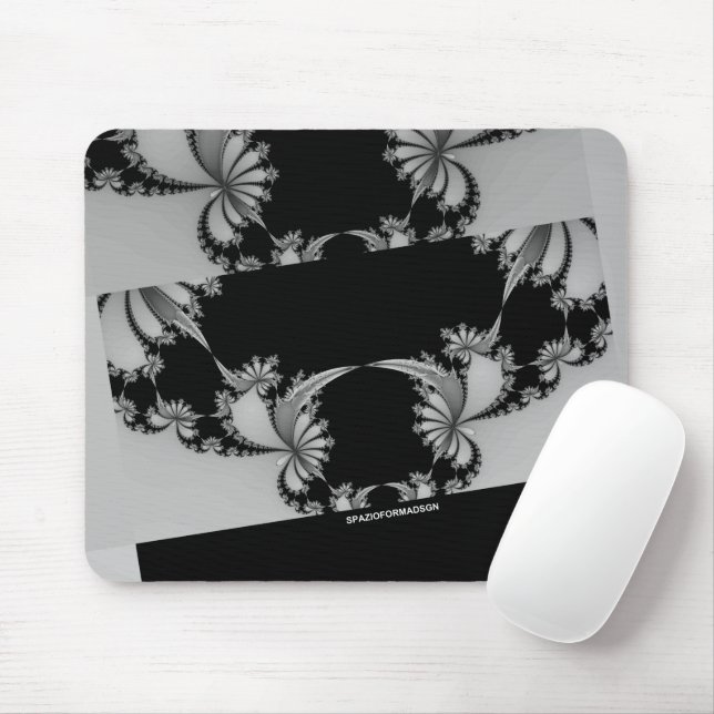 Mousepad Fractal Garden gray (Com mouse)