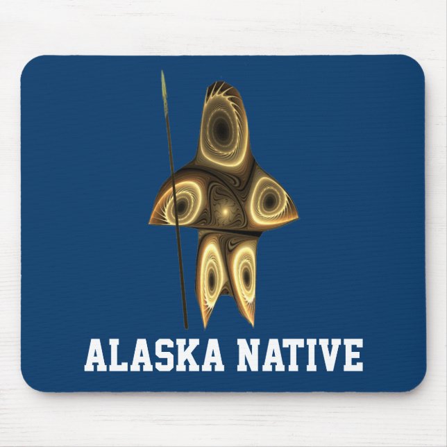 Mousepad Fractal Inuit Hunter - Nativo do Alasca (Frente)