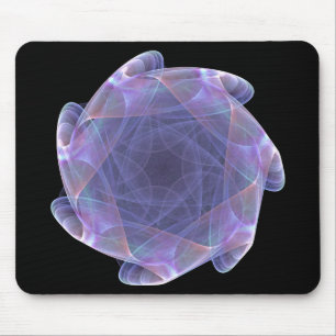 Mousepad fractal no círculo roxo da vieira