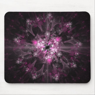 Mousepad Fractal preto e cor-de-rosa