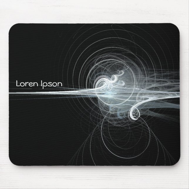 Mousepad Fractal Swirl II - Preto (Frente)