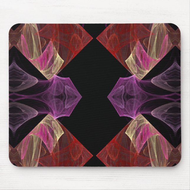 Mousepad Fractal Vermelho n Roxo (Frente)