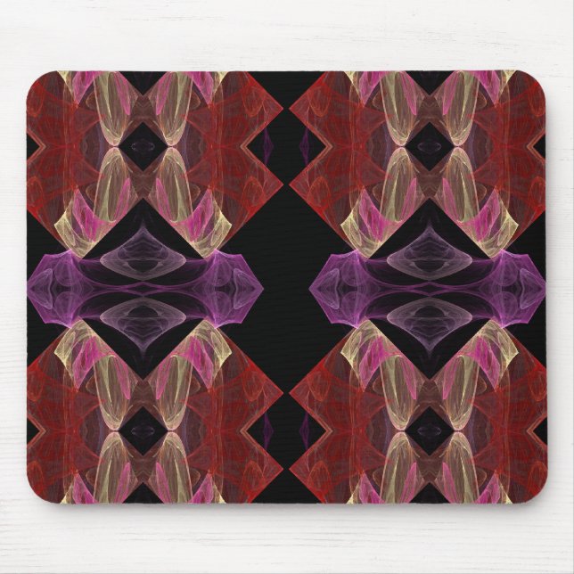 Mousepad Fractal Vermelho n Roxo (Frente)