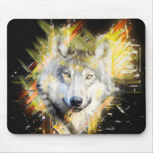 Mousepad Fractal Wolf