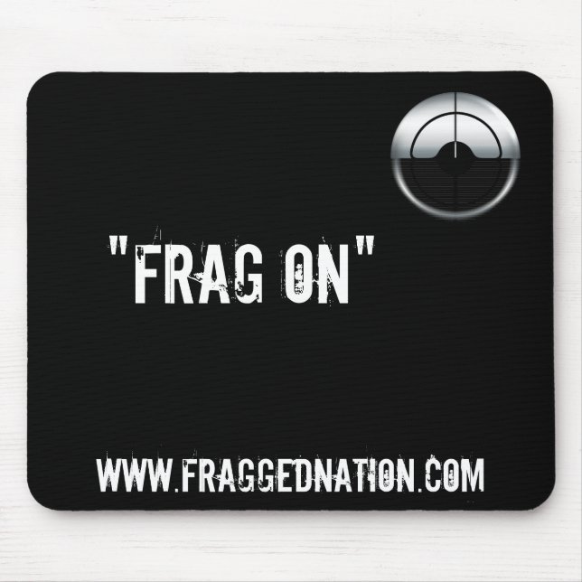 Mousepad FraggedNation.com Frag na esteira do rato (Frente)