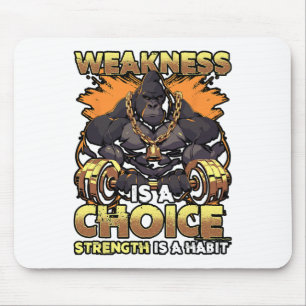 Mousepad Fragilidade É Um Trabalho Motivacional De Gym Malh