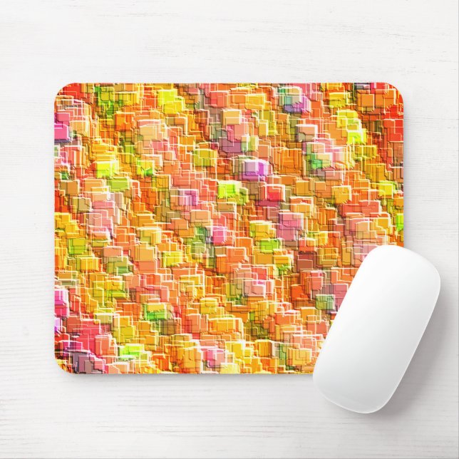 Mousepad Fragmentação exagerada de arremessos quadrados emb (Com mouse)