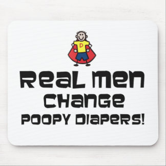 Mousepad Fraldas reais de Poopy da mudança dos homens