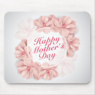 Mousepad Frame Floral de Dia de as mães Feliz Eleg