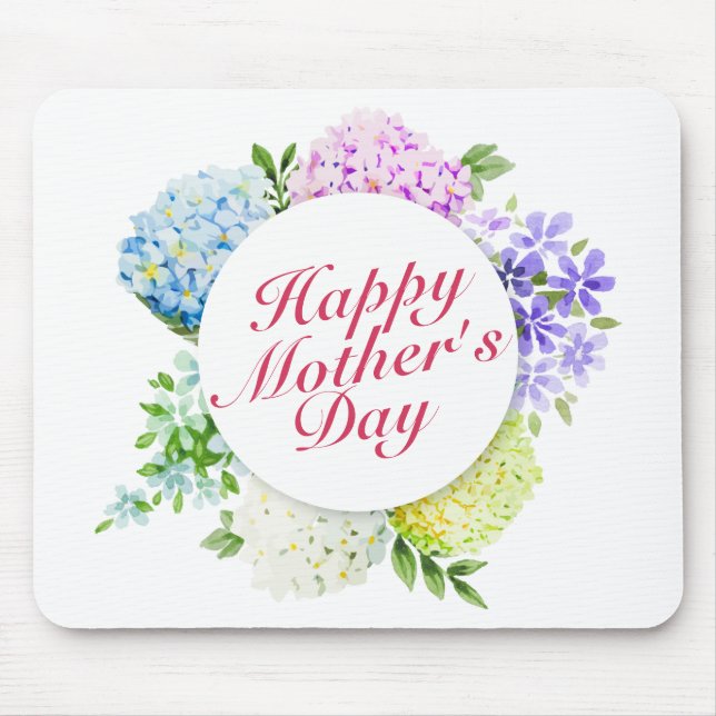 Mousepad Frame Floral de Dia de as mães Feliz Eleg (Frente)