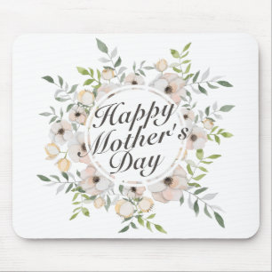 Mousepad Frame Floral de Dia de as mães Feliz Eleg