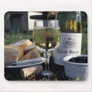 Mousepad França, Borgonha, Chablis. Vinho local e