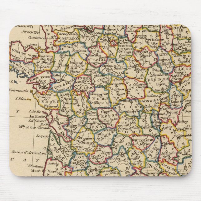 Mousepad França, Departamentos (Frente)