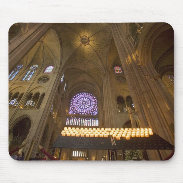 Mousepad França, Paris. Interior da Catedral de Notre Dame. (Frente)