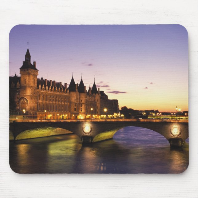 Mousepad França, Paris, River Seine e Conciergerie em (Frente)