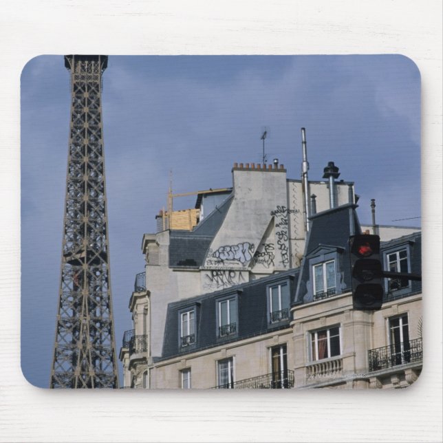 Mousepad França, Paris, Torre Eiffel atrás do trem metro (Frente)