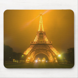 Mousepad França, Paris. Torre Eiffel iluminada a 3