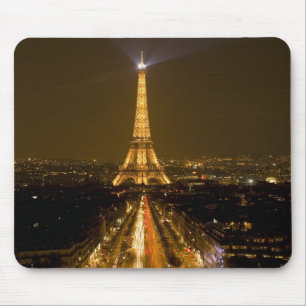 Mousepad França, Paris. Vista noturna da Torre Eiffel