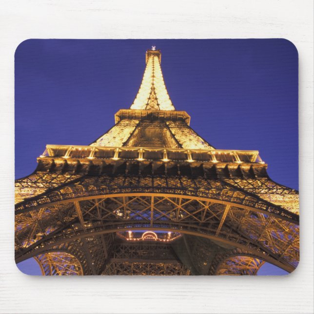 Mousepad FRANÇA, Torre Eiffel de Paris, vista à noite (Frente)