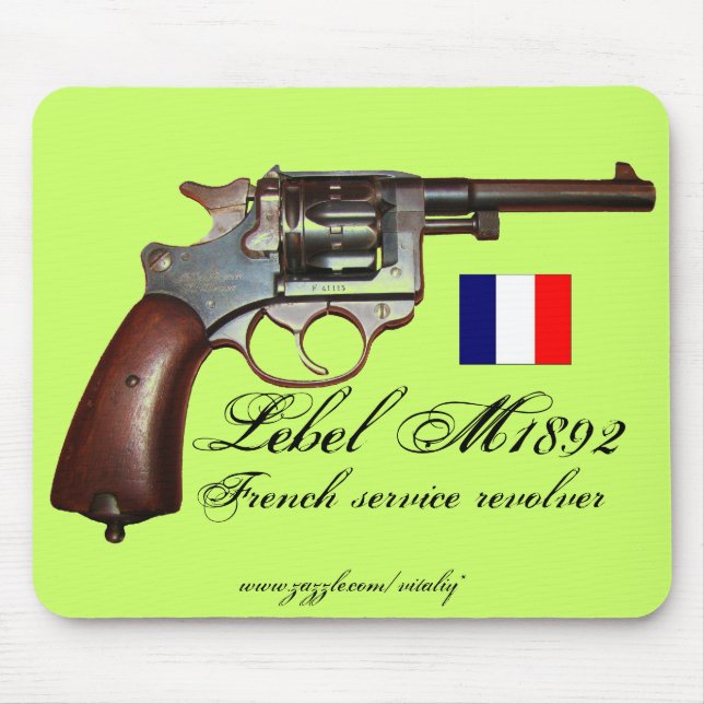 Mousepad francês antigo legal do revólver de Lebel (Frente)