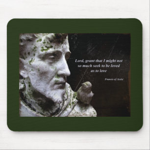 Mousepad Francis com estátua de pássaro