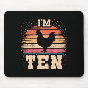 Mousepad Frango 10 Anos de Idade Menino Menina 10º Frango