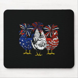 Mousepad Frango Bandeira EUA Patriótico Amante de Frango 4