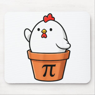 Mousepad Frango Engraçado Torta Pot Feliz Dia do Pi 3.14 En