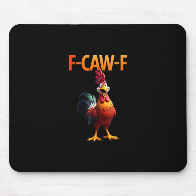Mousepad Frango F-Caw-F Engraçado Frango F-Caw-F Galo Gótic (Frente)