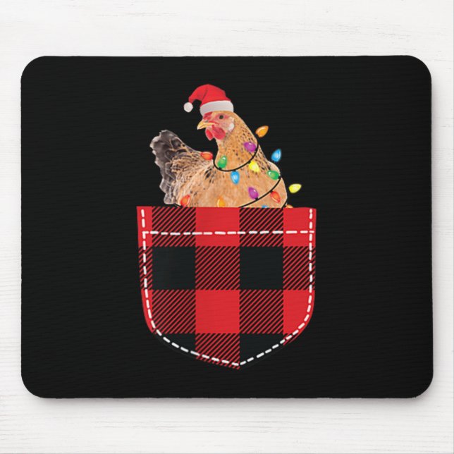 Mousepad Frango No Cket Engraçado Xadrez Xmas Faca Chicken  (Frente)