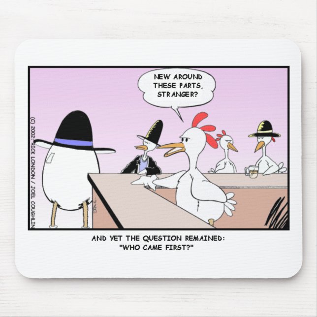 Mousepad Frango ou Ovo? Presentes e Colecionáveis Divertido (Frente)