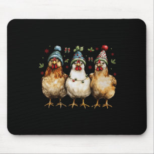 Mousepad Frangos de Natal de feliz Engraçados Mo de Frango