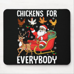Mousepad Frangos Para Todos Santa Frango Fazendeiro Confort